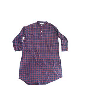 Vintage Carroll & Co. Men's Plaid Pajama night shirt sleepshirt Size Large